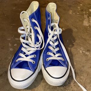 Blue Converse Hightop Shoes